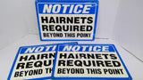 EMED 40489 Plastic Hairnet Area Warning Sign 10"X14" Lot Of 3