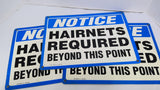 EMED 40489 Plastic Hairnet Area Warning Sign 10"X14" Lot Of 3