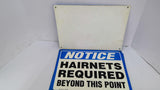 EMED 40489 Plastic Hairnet Area Warning Sign 10"X14" Lot Of 3