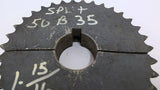 TRI-Clover 50B35 Split Sprocket 2" Bore 7 1/4" OD 50 Chain 35 Teeth