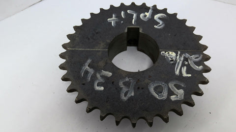 50B34 Split Sprocket 2 7/16" Bore 7 3/16" OD 50 Chain 34 Teeth