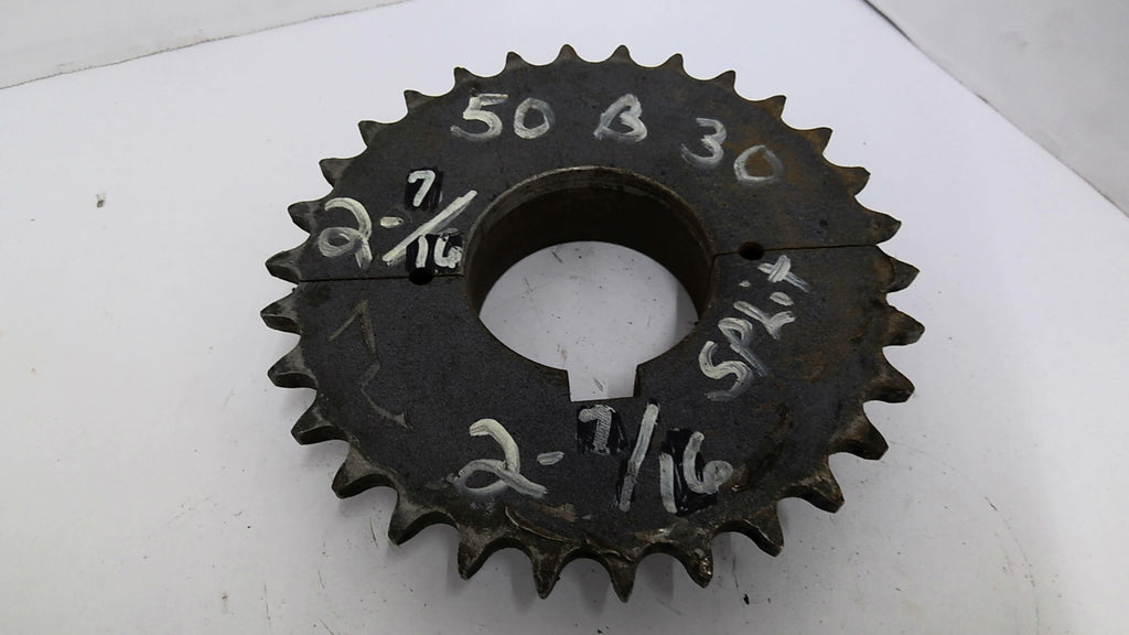 50B30 Split Sprocket 2 3/8" Bore 6 1/8 ' OD 50 chain 30 Teeth