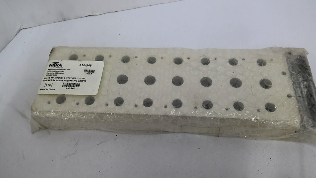 Nitra AM-548 Pneumatic Valve Manifold 8-Station 5-Port For AVS 54 Series