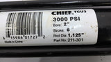 Chief 211-301 TCU3 Cylinder 3000PSI 2" Bore 6" Stroke Rod OD 1 1/8"