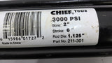 Chief 211-301 TCU3 Cylinder 3000PSI 2" Bore 6" Stroke Rod OD 1 1/8"