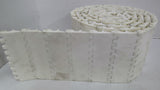 White Plastic Conveyor Belt 121" L X 6" W