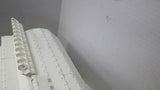 White Plastic Conveyor Belting Calculated Not Measured 7' 3/8" L X 1' 5/8" W