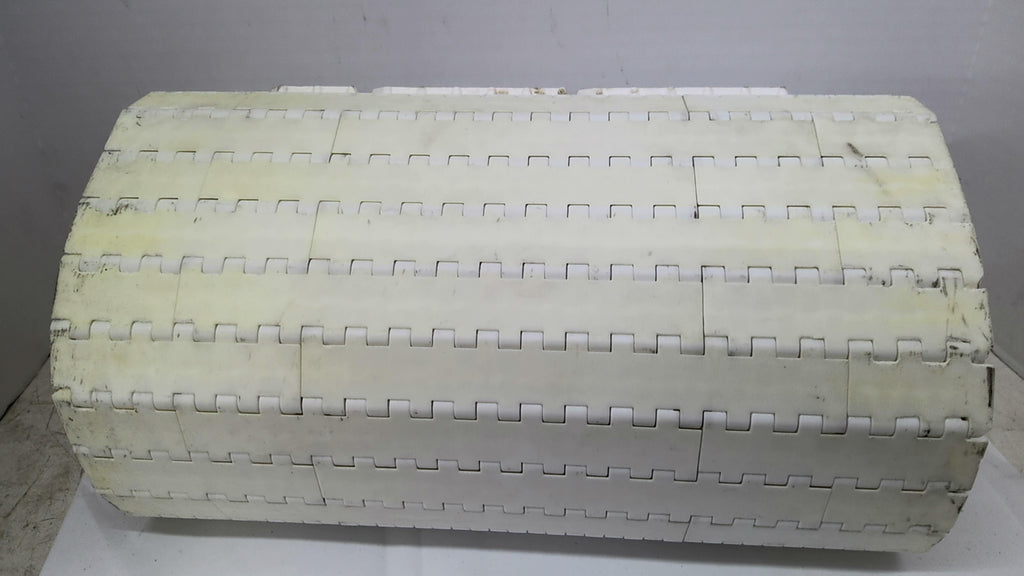 White Plastic Conveyor Belting 8' 6" L X 1' 1 1/8" W