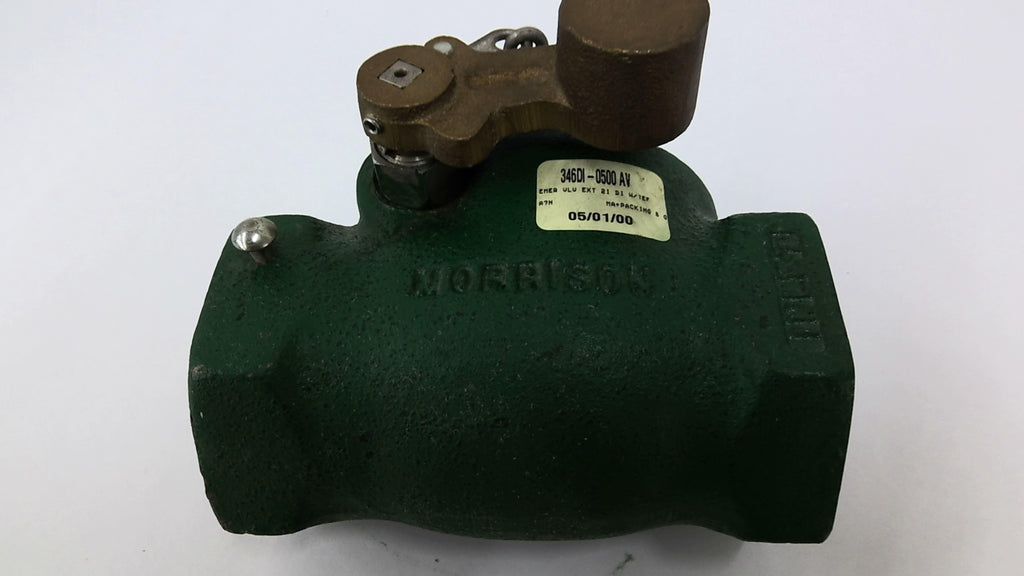 Morrison 346DI-0500 AV Threaded locking Ball Valve 2 1/4" Bore OAL 5 1/2"