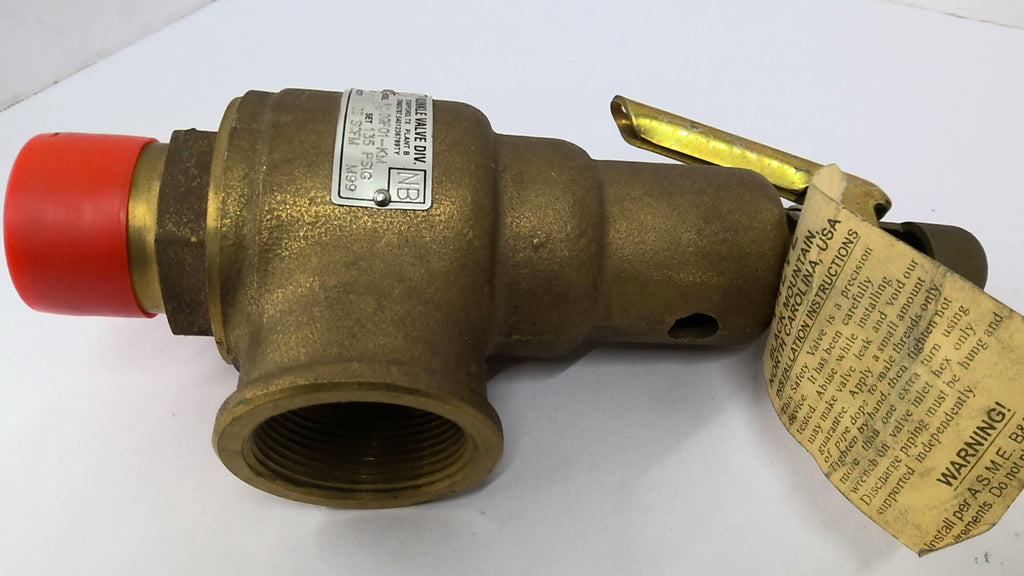 Kunkle 6010GF01-KM Pressure Relief Valve Brass 1 1/4" X 1 3/4" OAL 9 1/2" 135PSI