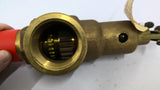 Kunkle 6010GF01-KM Pressure Relief Valve Brass 1 1/4" X 1 3/4" OAL 9 1/2" 135PSI