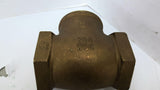WOG 200 Brass Swing Check Valve 3"Bores Length Between Bores 5 3/4"