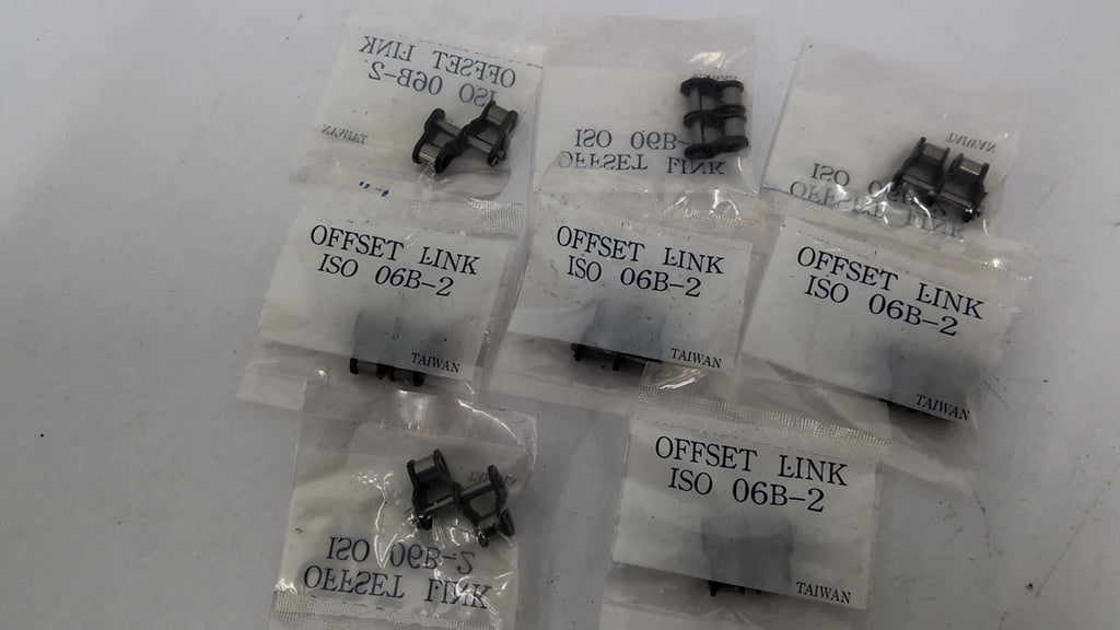 ISO 06B-2 Offset Roller Chain Link Lot Of 8