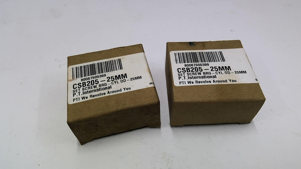 PTI CSB205-25MM Insert Ball Bearing lot Of 2
