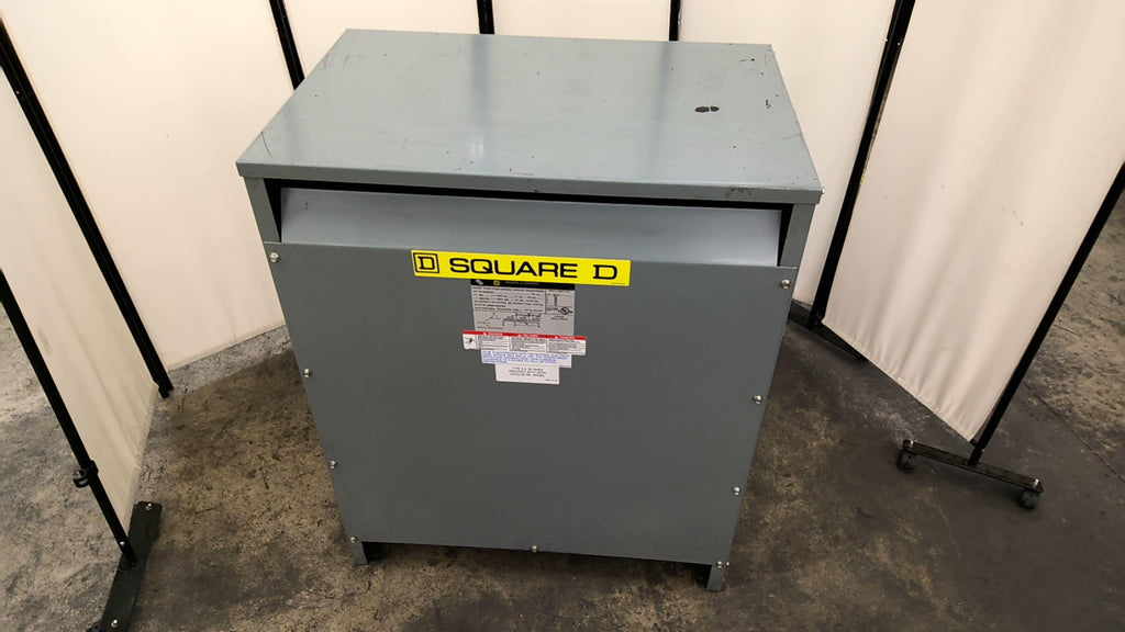 Square D EE75T3H 3Phase Transformer 75Kva 480Hv 208Y/120Lv 60Hz AA 90-208Amps