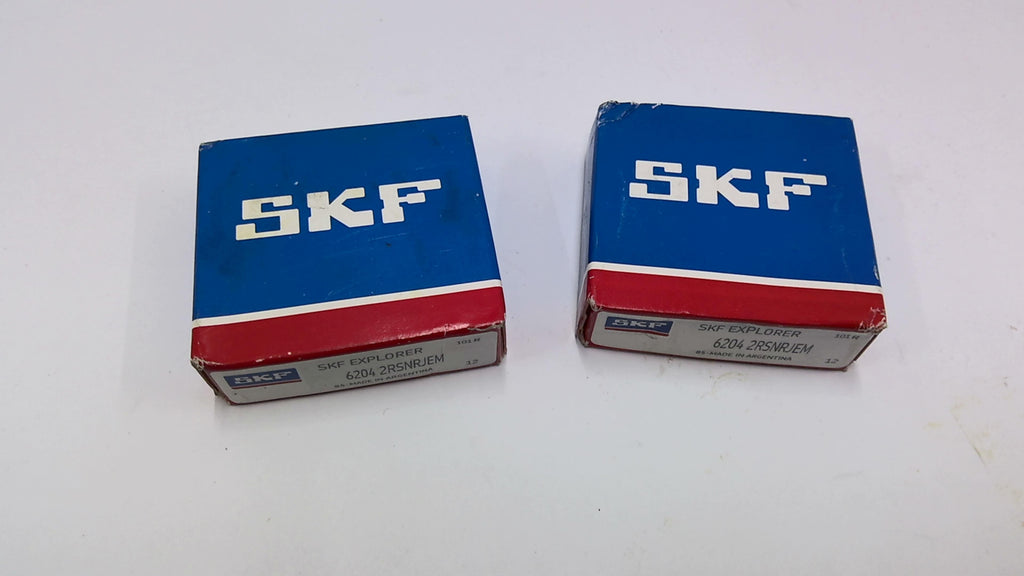 SKF 6204 2RSNRJEM Bearing Lot of 2