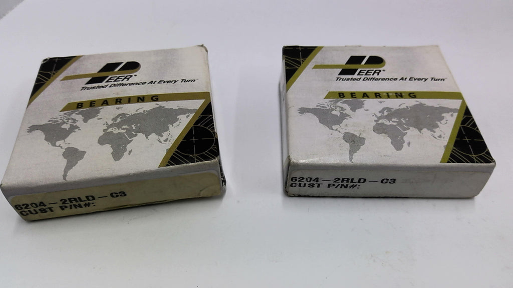 Peer 6204-2RLD-C3 Bearing Lot Of 2