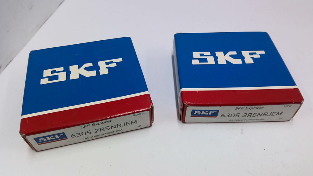 SKF 6305 2RSNRJEM Bearing Lot Of 2