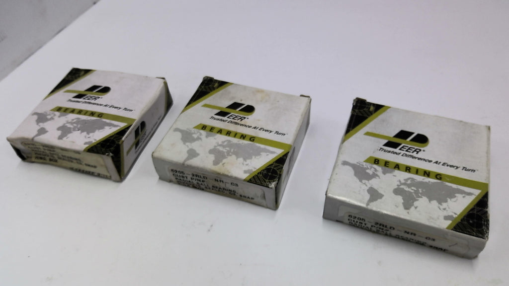 Peer 6205-2RLD-NR-C3 Bearing Lot Of 3