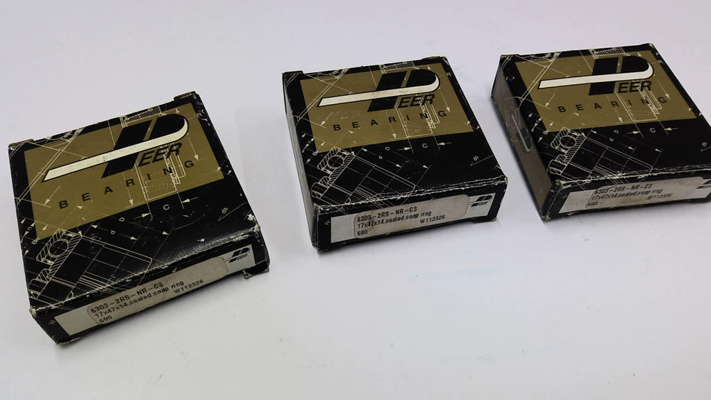 Peer 6303-2RS-NR-C3 Bearing Lot Of 3