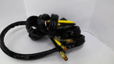 3 Air Hose in Tubing 12' Long Couplings Bore 1/2"