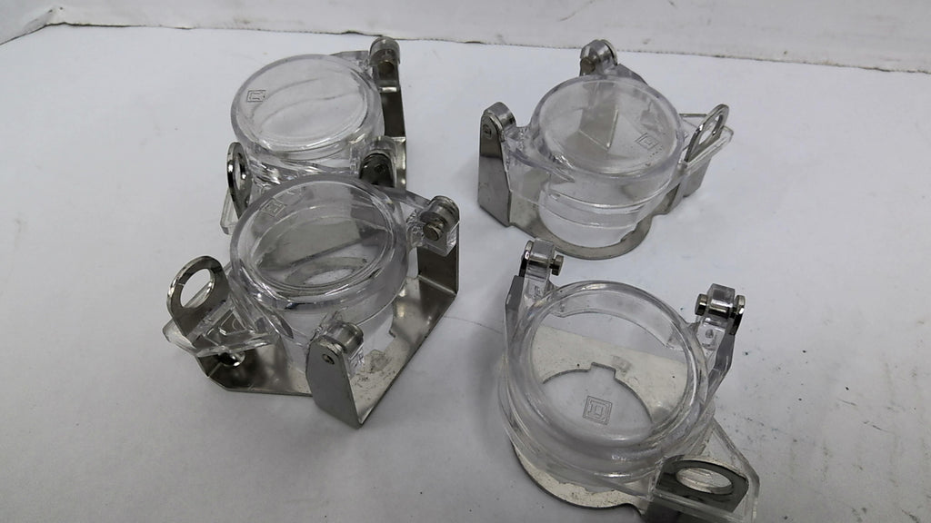 Square D Padlock Lot Of 4 1 3/4" X 1 3/4" X 1 5/8"