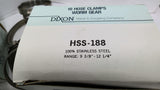 Dixon HSS-188 Stainless steel Hose Clamps 9 3/8"-12 1/4" 10 Per Box Lot Of 2