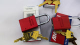 American Lock A1106KAW600RED 0062AK Pad Lock Lot Of 4