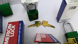 American Lock A1106KAMKW600GRN Pad Lock Lot Of 6 System SG418
