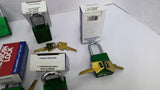 American Lock A1106KAMKW600GRN Pad Lock Lot Of 6 System SG418