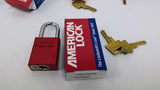 American Lock A1106KAW600RED Pad Lock 0072AP Series 1100 Lot of 6