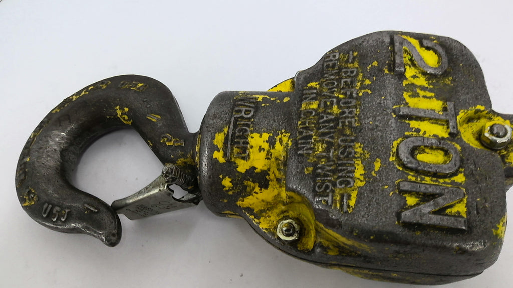Wright U5J 2 Ton Chain Hoist Hook