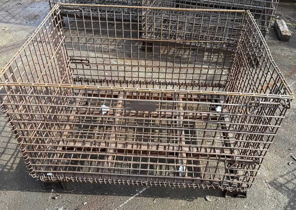 Collapsible Industrial Wire Storage Basket 46 1/2" x 36" x 31"