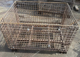 Collapsible Industrial Wire Storage Basket 46 1/2" x 36" x 31"
