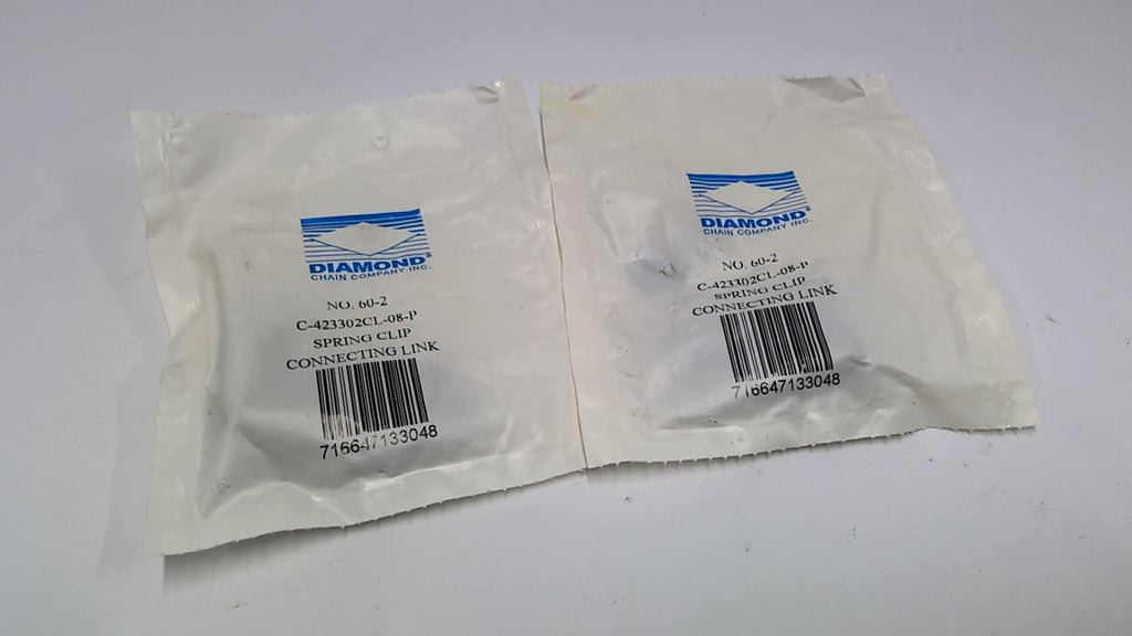 Diamond C-423302CL-08-P NO. 60-2 Spring Clip Connecting Chain Link Lot Of 2