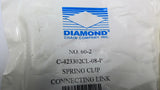 Diamond C-423302CL-08-P NO. 60-2 Spring Clip Connecting Chain Link Lot Of 2