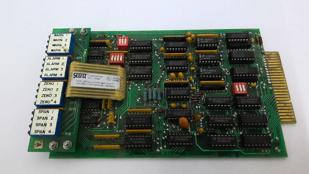Scott 40009628 Rev G Analog Board Total L 8" Width 4 9/16"