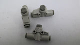 SMC AS2052F-08 5/16 Flow Control Valve Lot Of 3