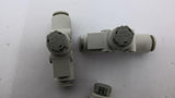 SMC AS2052F-08 5/16 Flow Control Valve Lot Of 3