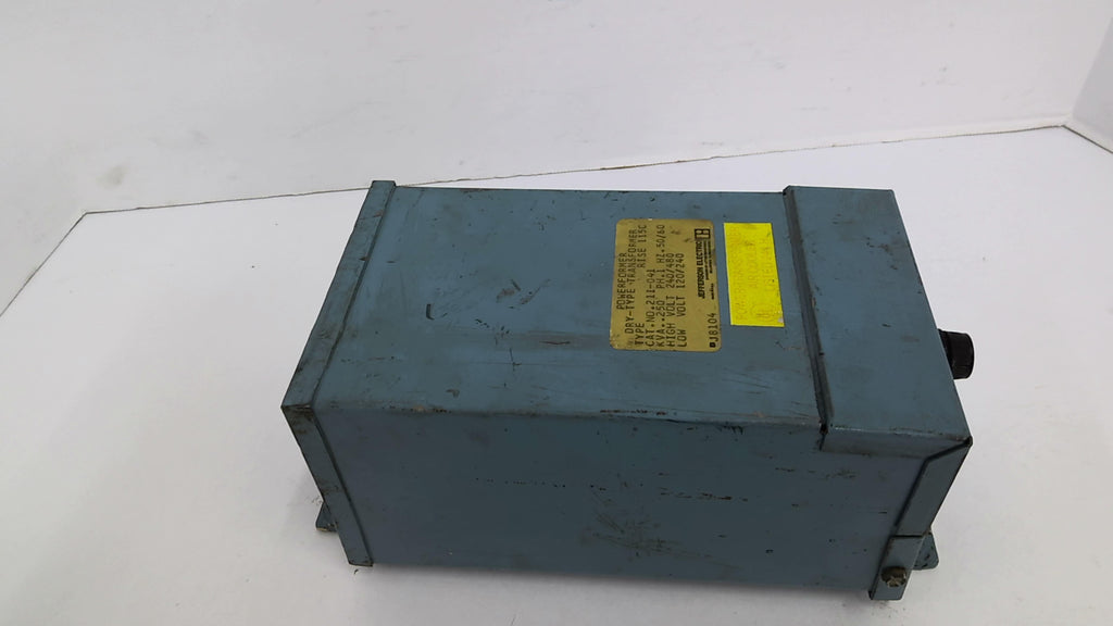 Jefferson 211-041 Transformer .250 KVA 240/480 Pri 120/240 Sec Single Phase
