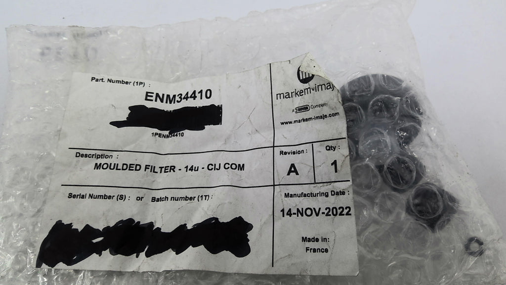 Markem-Imaje ENM34410 Moulded Filter 14u CIJ Com
