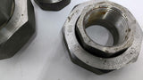 SA105N 3M B16 1-1/2" Steel Coupling OAL 3" Bore 1-3/4" Lot Of 2