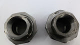 SA105N 3M B16 1-1/2" Steel Coupling OAL 3" Bore 1-3/4" Lot Of 2