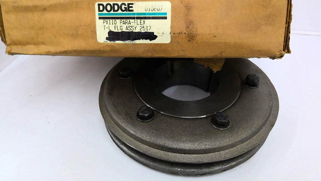 Dodge 010607 PX110 Para-Flex T-L Flg Assy Coupling 2517 Bore 3-3/8" OAW 9-1/8"