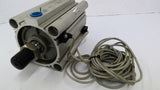 SMC CDQ2B80-100DMZ-F7BWVL Cylinder Stroke L 3-3/4" Ram OD 1" Bore OD 3-3/16"