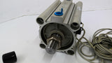 SMC CDQ2B80-100DMZ-F7BWVL Cylinder Stroke L 3-3/4" Ram OD 1" Bore OD 3-3/16"