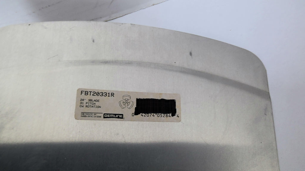 Gemline FBT20331R 20" 3-Blade For Fan Bolt Mount ID 1/2"