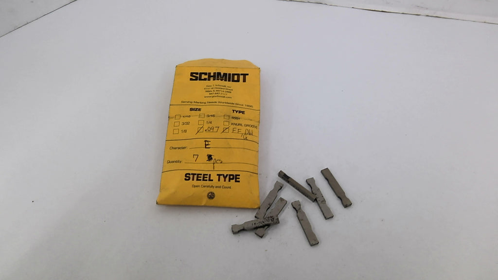 Schmidt 2570-182-D1-E Steel Markers 1/8"X1/8"X1-3/8" Lot Of 7