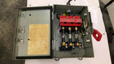 General Electric TH3361J Heavy Duty Fusible Safety Switch 7-1/2Hp 3P 30A 600V
