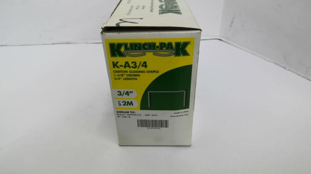 Klinch-Pak K-A3/4 Closing Staple 1-3/8" Crown 3/4" Length Qty 2M